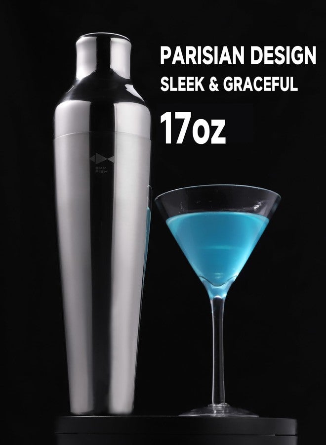 Skyfish SKY FISH Barware Set 3-Piece Stainless Steel Bartender Kit - Cocktail Shaker, Jigger with Measurements, Hawthorn Strainer - Suit for Home Bars & Professional Mixologists - Image 3